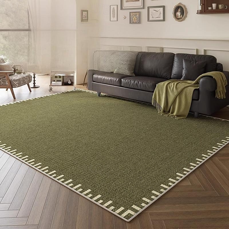 Tapete vintage verde francês, tapete luxuoso para sala de estar, tapete elegante para cabeceira de quarto, tapete grande resistente a manchas e fácil de limpar de 2026 por $107.99 –P1