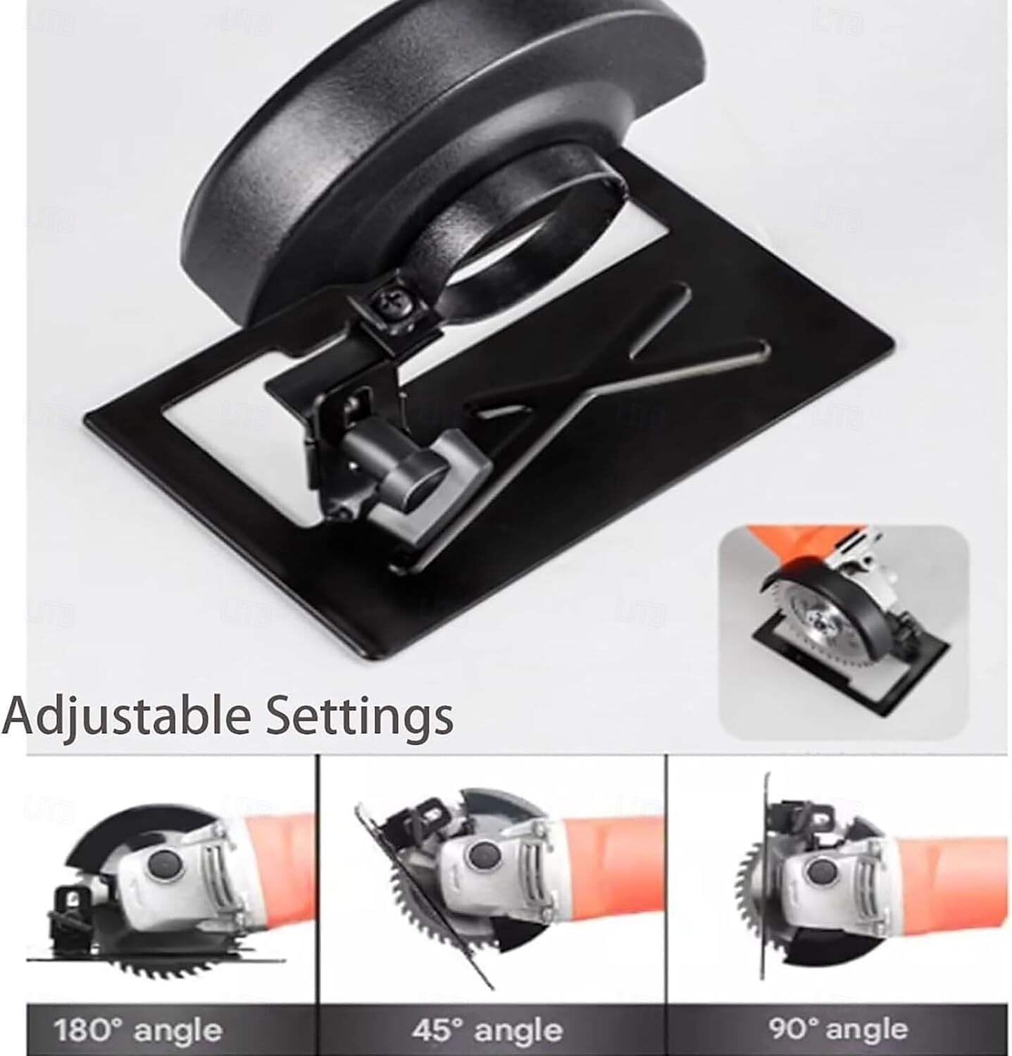 Skyddssats för skärstativ för vinkelslip - justerbart skärskyddssats, vinkelslipstativ och skyddsskärm för 100-125 mm vinkelfräs 2026 - $19.99 –P5