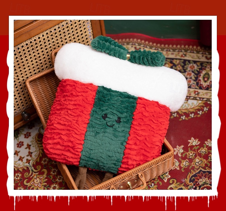 nuovo regalo di Natale - simpatico pupazzo di peluche a forma di omino di pan di zenzero &cuscino a ciambella, decorazione per la casa delle feste, ornamento imbottito del 2025 a $19.49 –P3