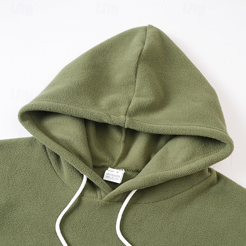 Homens Moletom Moletom de lã Preto Verde Tropa Vermelho Bege Com Capuz Tecido Patchwork Bloco de cor Desportos e Ar livre Casual Diário Roupa de rua Legal Roupa de Esporte Outono Inverno Roupa de 2026 por $28.99 –P7