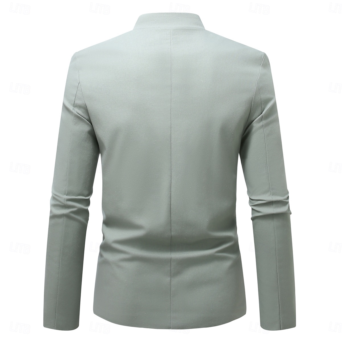 Per uomo Giacca di lino Formale Casa Bottoni Minimalista Primavera & Autunno Autunno Tutte le stagioni Tinta unica Attivo Vintage Colletto a Camicia Regolare Blu marino Verde Cachi Azzurro Giacca del 2026 a $91.99 –P8