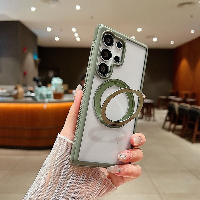 puhelin Etui Käyttötarkoitus Samsung Galaxy S25 Ultra Plus S25-reuna S24 Plus Takakuori Tukee langatonta latausta Tukijalka Iskunkestävä Retro TPU 2025 - $20.99 –P1