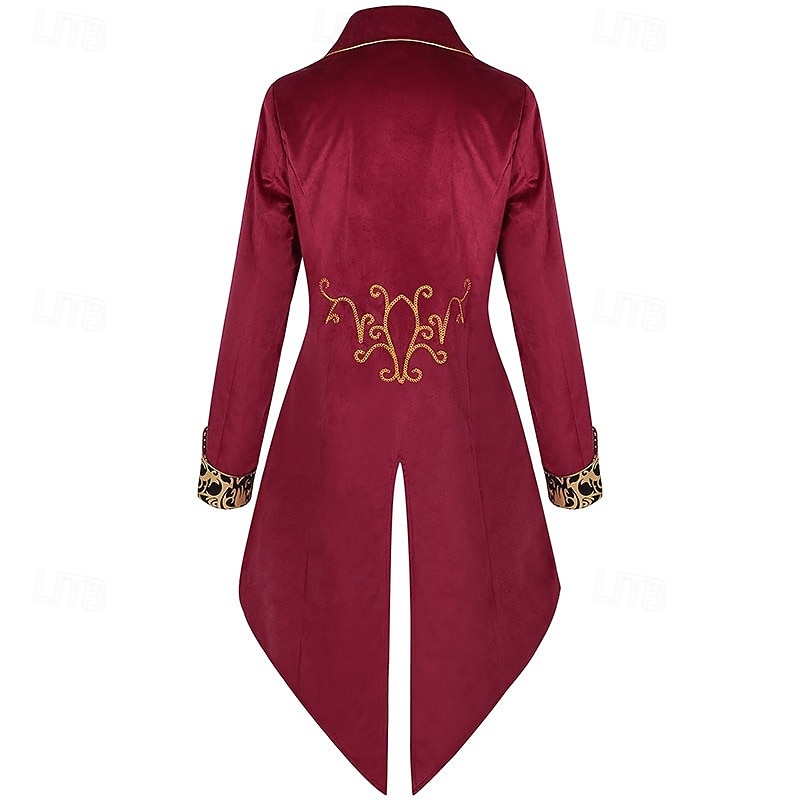 Punk  Gothic Mittelalterlicher Steampunk-Mantel Frack Vampir Adliger Festkleidung Männer Ebenezer Scrooge Elf Königliche Steampunk Halloween Karneval Vorstellung LARP Ren Faire Erwachsenenmantel 2026 - $65.99 –P2