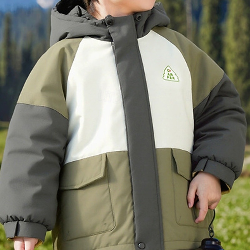 Infantil Para Meninos Jaqueta de Trilha Jaqueta para atividades ao ar livre agasalhos Bloco de cor Manga Longa Zíper Bolsos Comfort IMPERMEÁVEL A prova de Vento Casaco Ao ar livre Moda Diário Verde de 2025 por $70.99 –P9