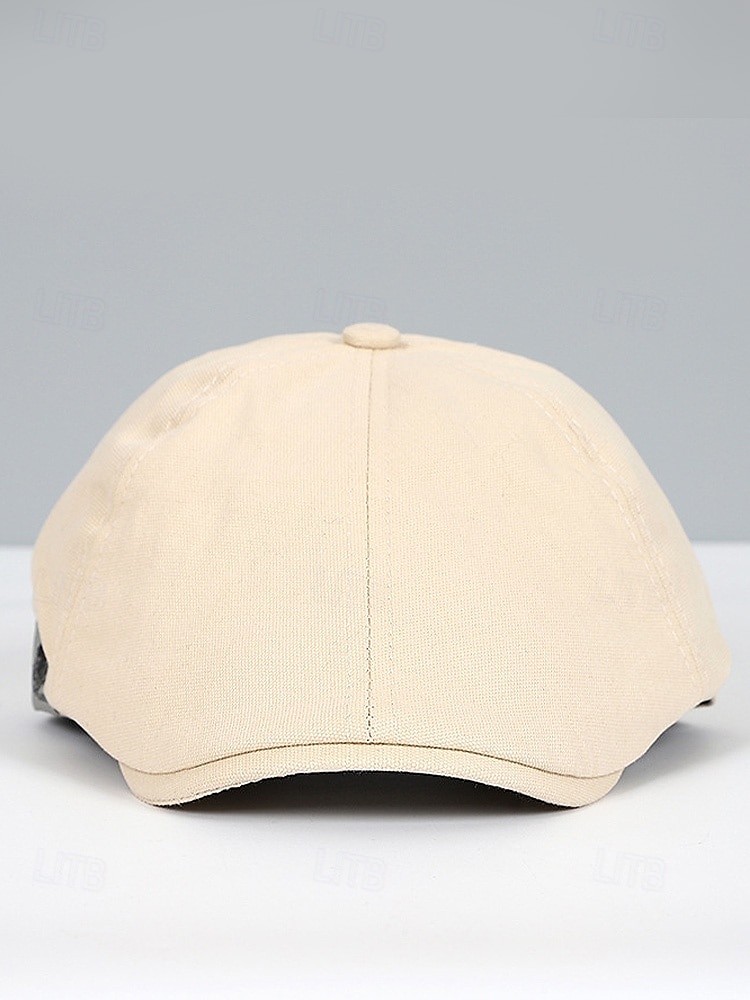 Herre bomullsflakhatt vintage avisboyhatt, justerbar Gatsby beretlue til julefester, vinterantrekk og hverdagsbruk 2026 - $11.99 –P6
