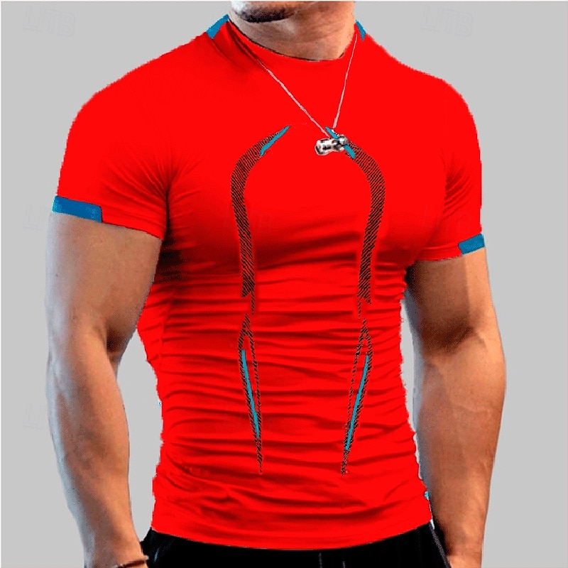 Homme T-shirt de Gym T-shirt de course Manche Courte Top Athleisure Automne Couleur Unie Séchage Rapide Doux Évacuation de la transpiration Jogging Entraînement Musculation Tenue de sport Tenues de de 2025 ? $11.49 –P3