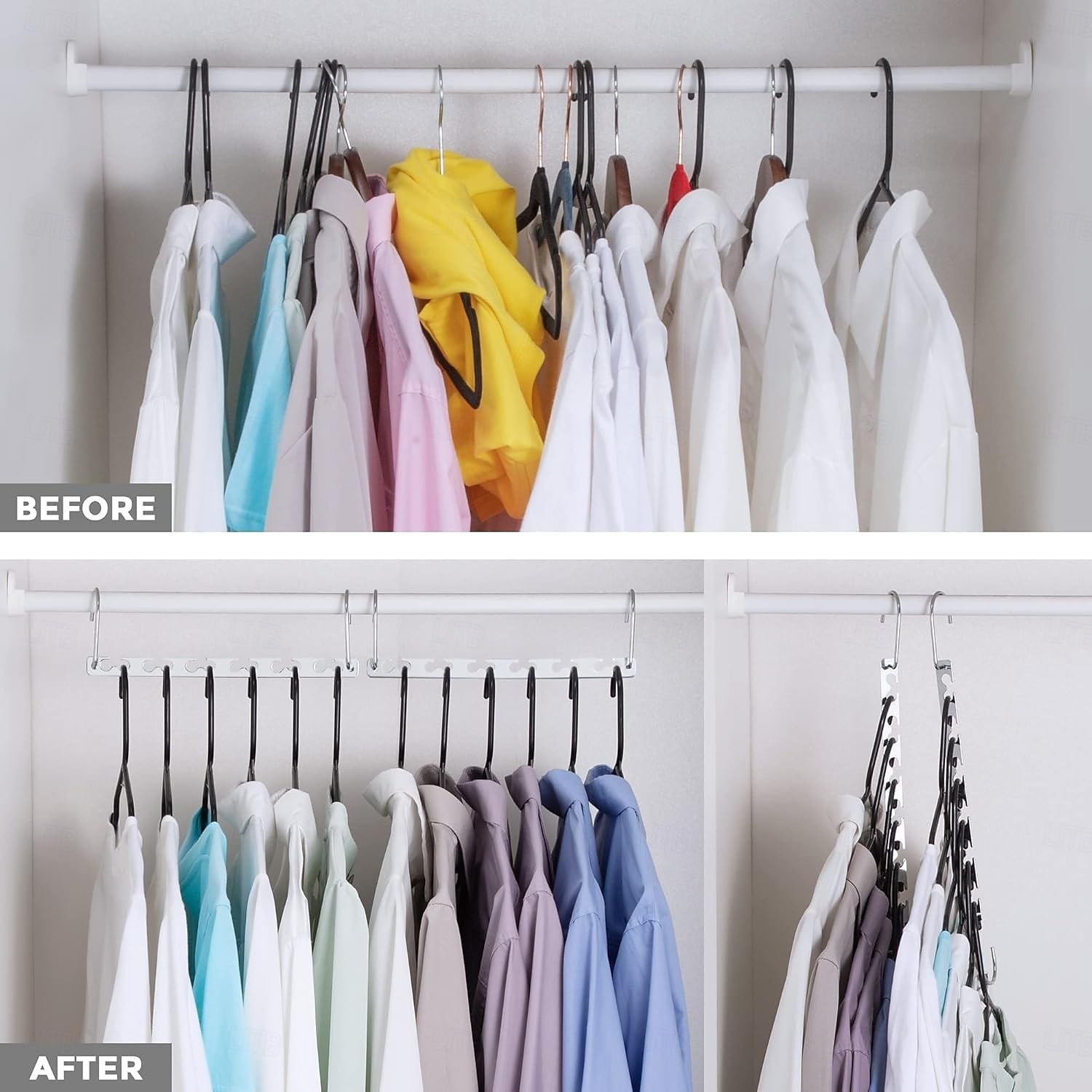 5 Pack Space Saving Hangers for Clothes, Heavy Duty Hanger Organizer 30 Lbs Capacity, Metal Magic Hanger, Sturdy Multi Hangers, Closet Space Saver Closet Organizers and Storage 2026 - $20.99 –P5