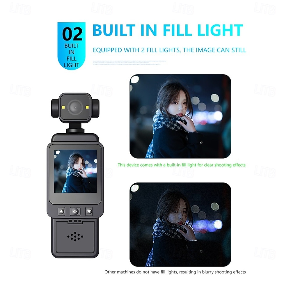 DV-01 Action Camera Portable Recording Image and Video Function Mini WIFI Control 1.6 inch 48MP 1080p 128 GB Street 2025 - $42.99 –P5