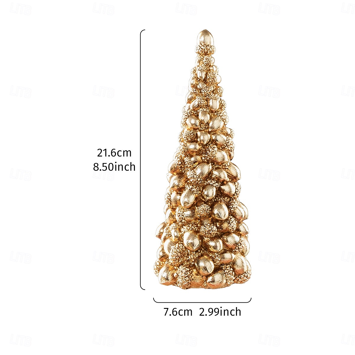 Décoration de table pour sapin de Noël, motif pomme de pin dorée, dollar et bitcoin, mini statue de sapin de Noël en résine pour décoration intérieure de vacances, vitrine, cadeau de 2025 ? $17.99 –P2