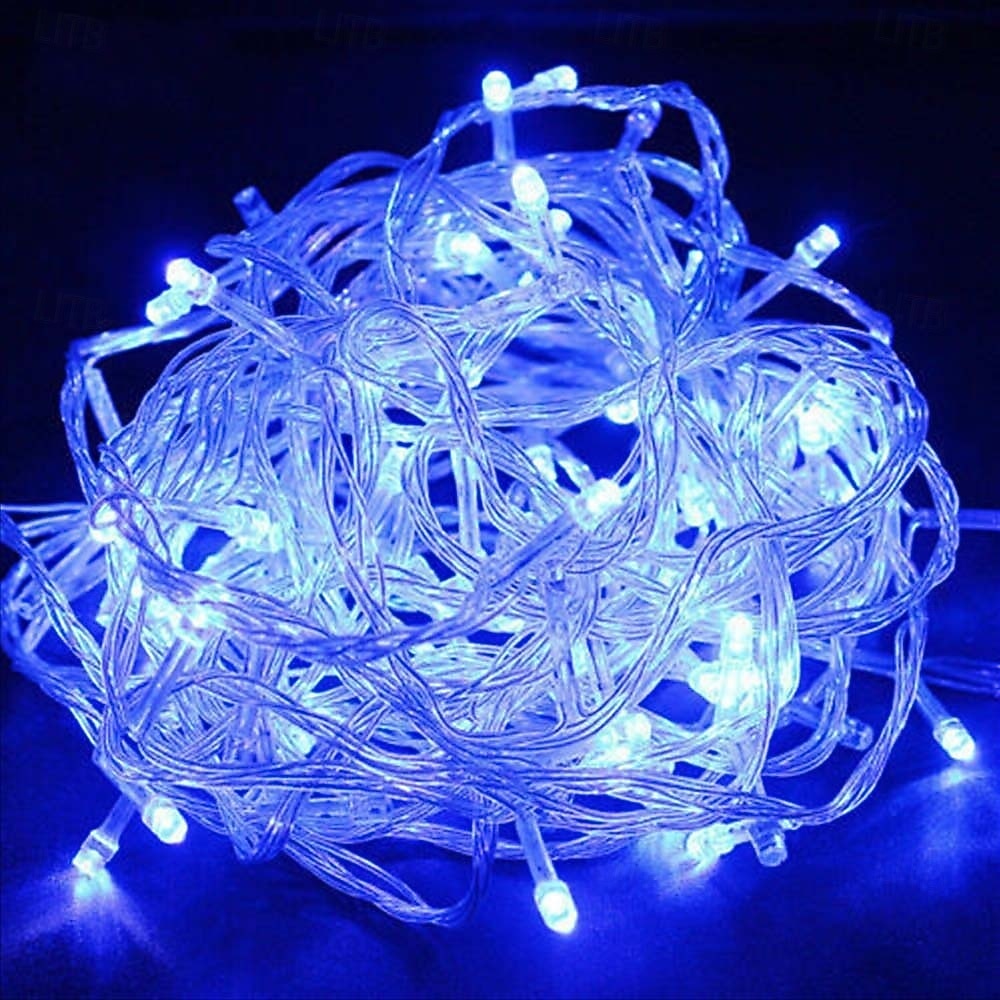 Lys 10M 100 LED Klar Tråd Blinkende Eventyr Lyskilder Innendørs/Ute Plug-in Lys 220V Bryllup Fest Tre Dekorasjoner 2026 - $10.99 –P5