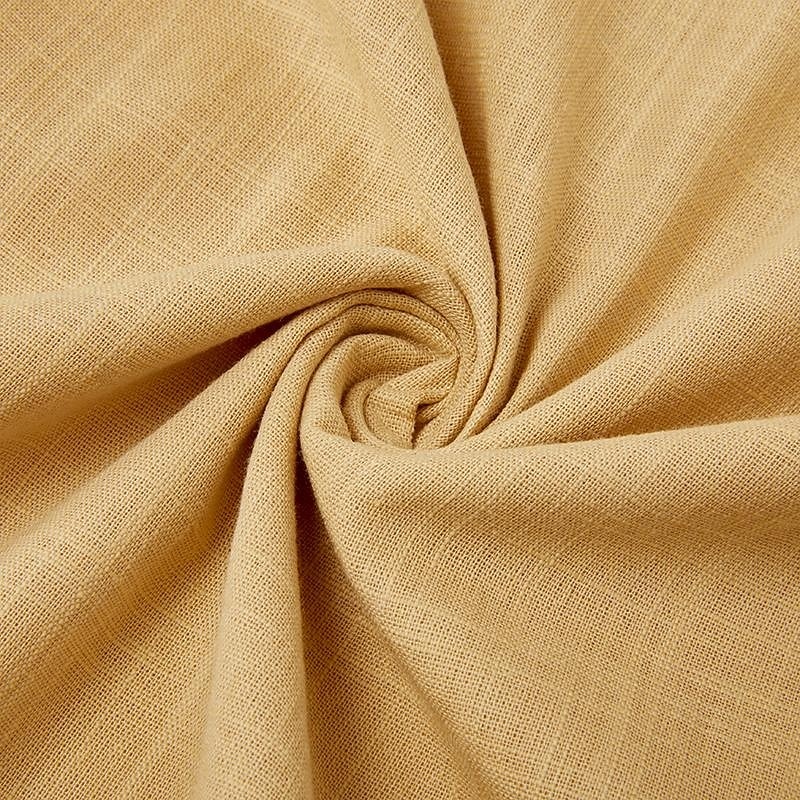 Voor heren Overhemd Linnen overhemd Zomer overhemd Strand hemd Effen Kleur Vakantie Casual Zwart Wit Groen Khaki Lange mouw V-hals Alle seizoenen Kleding Standaard 2026 - $7.99 –P12