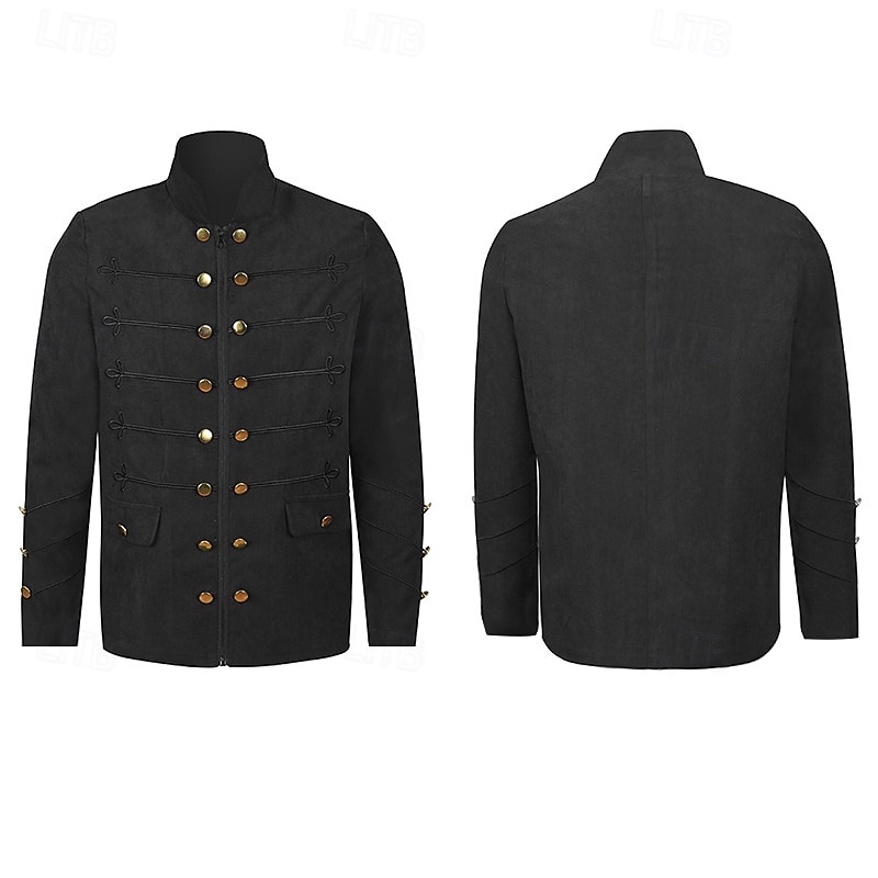 Coat Masquerade Circus Jacket Prince Aristocrat Plus Size Retro Vintage Medieval Adults' Men's Carnival Masquerade Queen's Platinum Jubilee 2022 Elizabeth 70 Years Dress Up 2026 - $49.99 –P3
