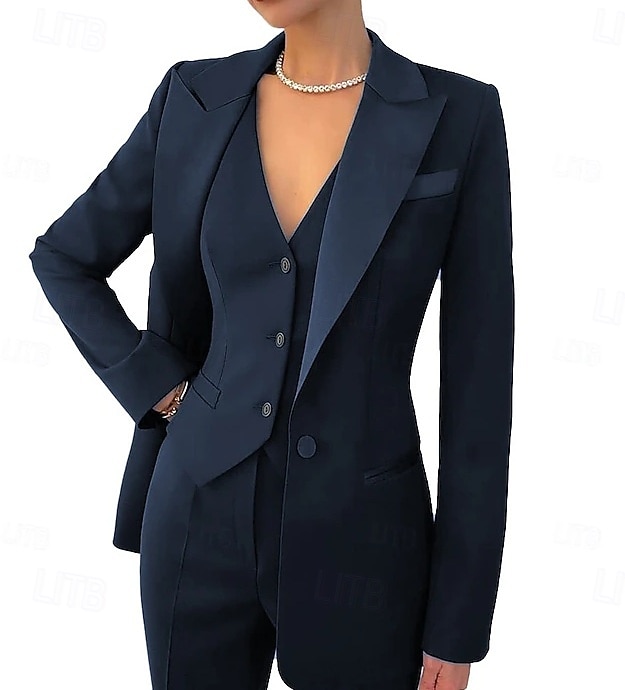 schwarz-weißer Damenblazer Sportmantel Strukturjacke Mutter der Braut elegantes Langarmoberteil mit Knöpfen 2025 - $94.99 –P1