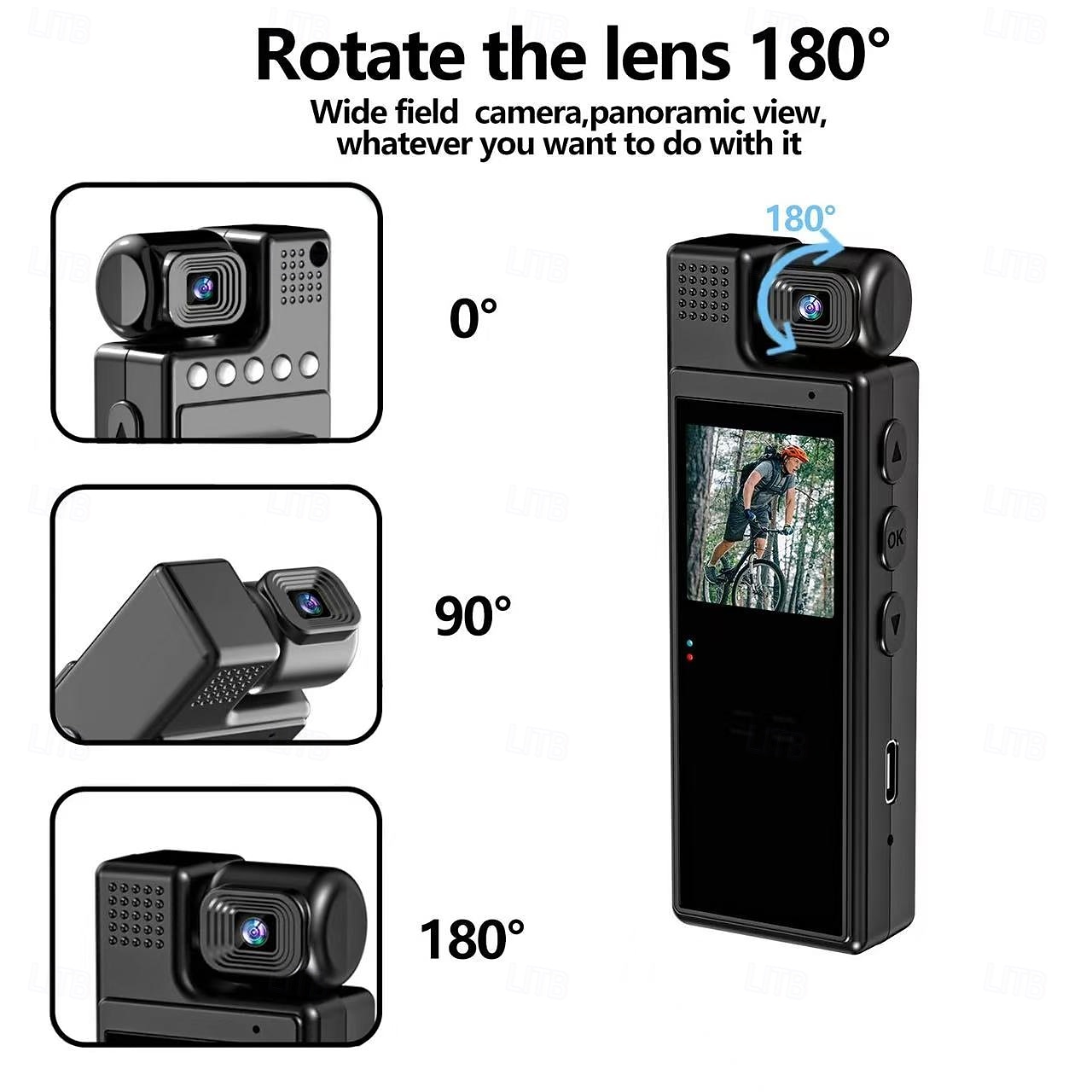 Actiecamera Draagbare Opname Beeld en Videofunctie WiFi Mini 1.3 inch 2.0MP CMOS 1080p 32 GB Straat Valentijnsdag Cadeau 2026 - $44.99 –P14