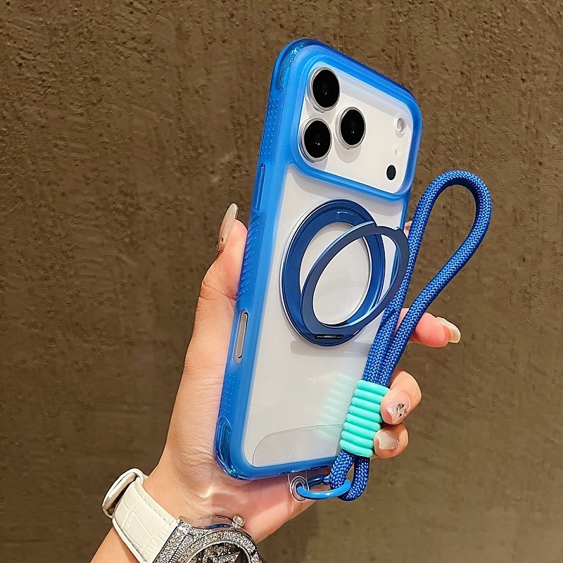 2025年 電話 ケース 用途 iPhone 17 Pro Max 17 Air 16 15 14 Pro Max Plus 13 Pro Max バックカバー ストラップ付き ワイヤレス充電をサポート キックスタンド レトロ風 TPU アクリル  コレクション – $21.99 –P14
