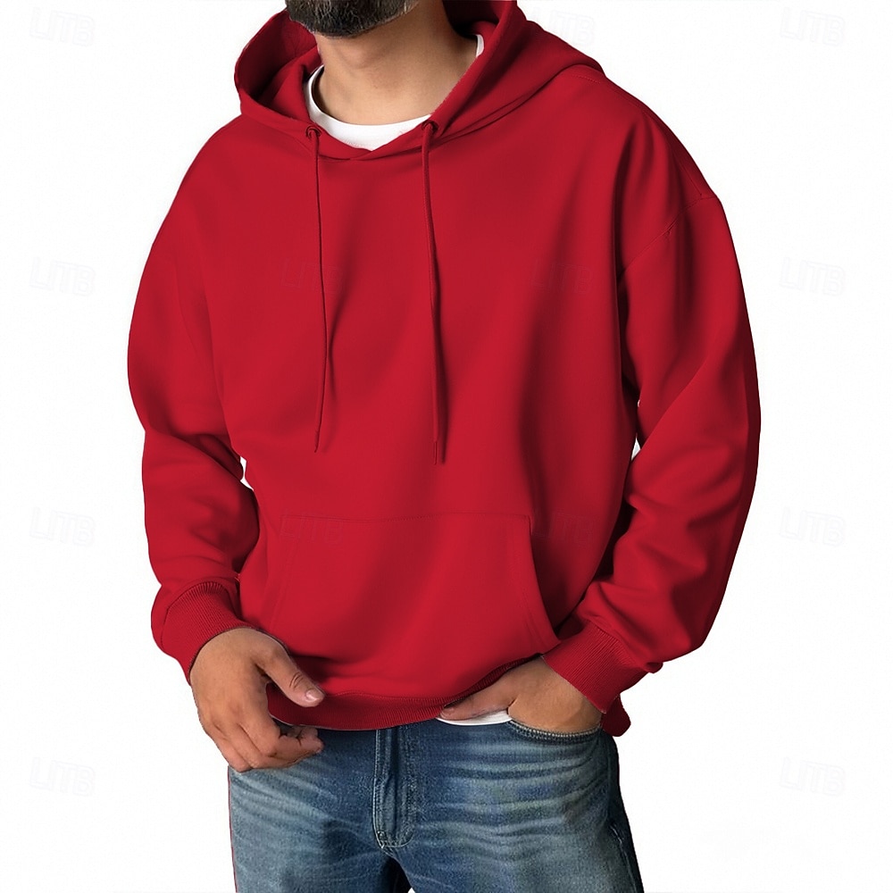 Per uomo Felpa con cappuccio Aalbicocca Blu denim Blu 1# Nero Bianco Con Cappuccio Semplice Tasca Sport & Outdoor Quotidiano Ferie Poliestere Streetwear Essenziale Casual Primavera Autunno del 2026 a $22.99 –P18