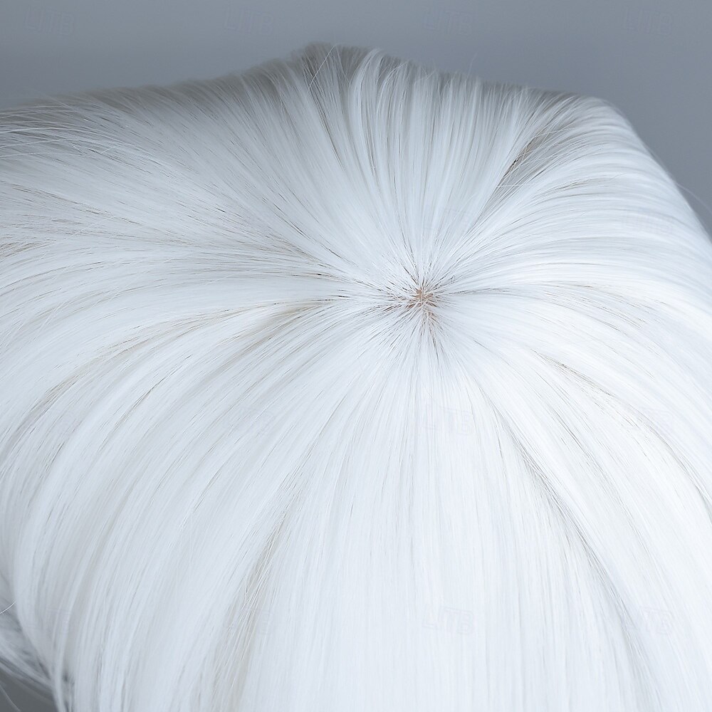 2026年 人工毛ウィッグ ストレート ナチュラルストレート ミドル部 ニートバング かつら 非常に長いです ホワイト 合成 36 インチ 女性用 ソフト 快適 白  コレクション – $40.99 –P8