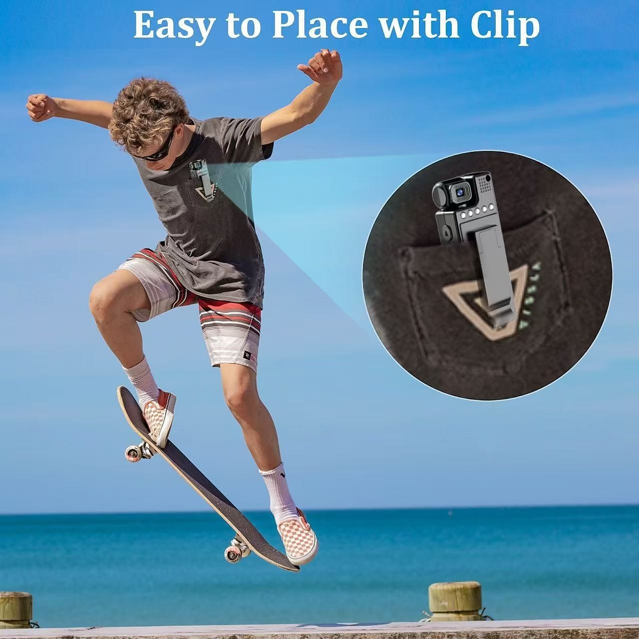 Actiecamera Draagbare Opname Beeld en Videofunctie WiFi Mini 1.3 inch 2.0MP CMOS 1080p 32 GB Straat Valentijnsdag Cadeau 2026 - $44.99 –P4