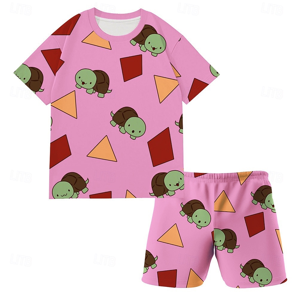 Korean Idol Inspired Pop Star T-shirt Shorts Pajamas Virtual Idol for Boys' Kid's Halloween Carnival Performance Comic Con Anime Expo 2026 - $23.99 –P1