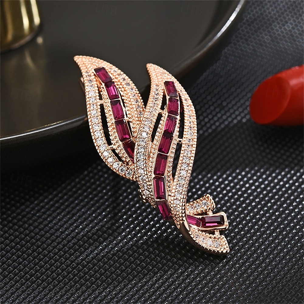 Brooches Classic Retro Leaf Elegant Fashion Personalized Simple Brooch Jewelry Light Pink Blue For Wedding Party Gift Engagement Prom Festival 2026 - $32.99 –P5