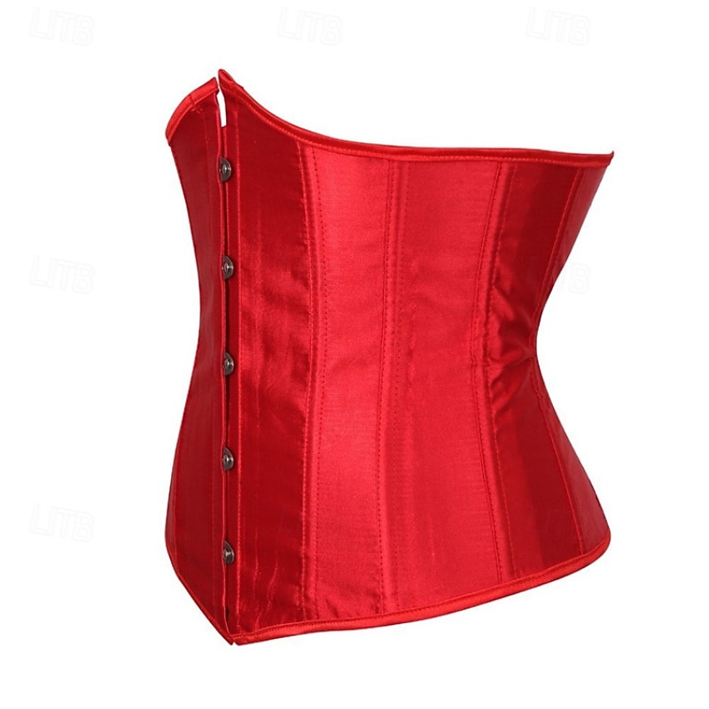 Per donna Corsetto modellante per la vita Intimo Modellante Corsetto sexy Moda Dolce Colore Puro Orlo irregolare Senza schiena Vacanza Streetwear Data Senza Maniche Top con spalle scoperte Nero Rosso del 2026 a $27.99 –P12