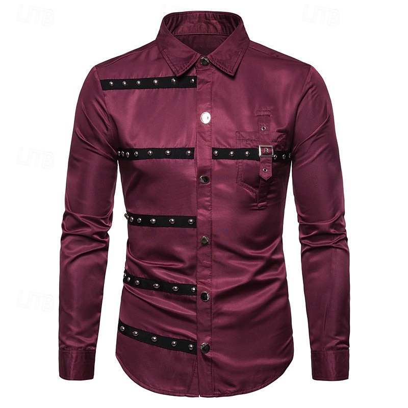 Hombre Camisa Camisa de verano Camisa casual Abotonar la camisa Negro Vino Verde Ejército Manga Larga Plano Diseño Vacaciones Hawaiano Botones Ropa Mezcla de Algodón Moda Casual Cómodo 2026 - $35.99 –P8