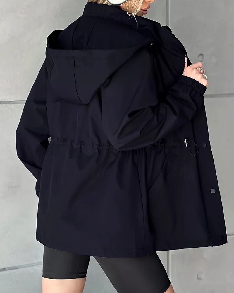 Mulheres Casaco de inverno Casaco com capuz Manter Quente Confortável Zíper Bolsos Casual Tecido Férias Roupa Diária Para Noite Final de semana Padrão Com Capuz Normal Manga Longa agasalhos Azul de 2025 por $41.99 –P6