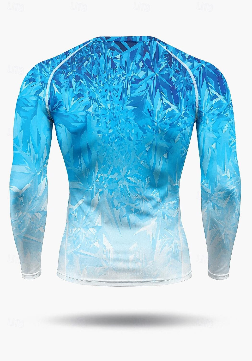 رجالي قميص ضاغط تيشيرت للجري طباعة ثلاثية الأبعاد كم طويل طبقة القاعدة لون متغاير سريع جاف ضغط مرونة عالية رطوبة فتل تمرين نادي رياضي التدريب النشط ممارسه الرياضه ملابس رياضية ألبسة رياضية أزرق 2025 - $18.99 –P2
