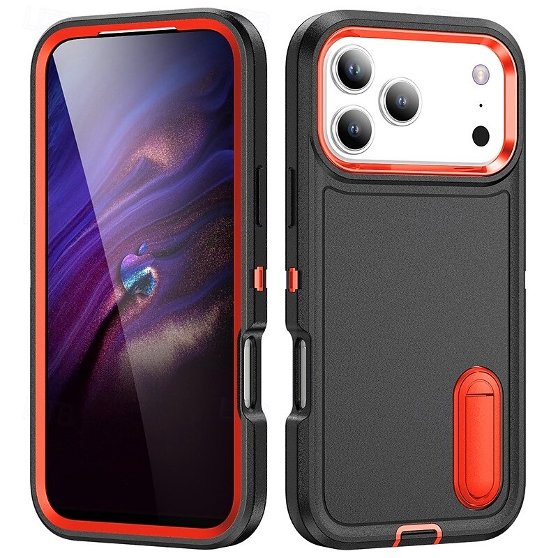 2025年 電話 ケース 用途 iPhone 17 Air 16 15 14 Pro Max Plus 16e 13 Pro Max バックカバー キックスタンド 耐衝撃 レトロ風 TPU PC コレクション – $10.99 –P9