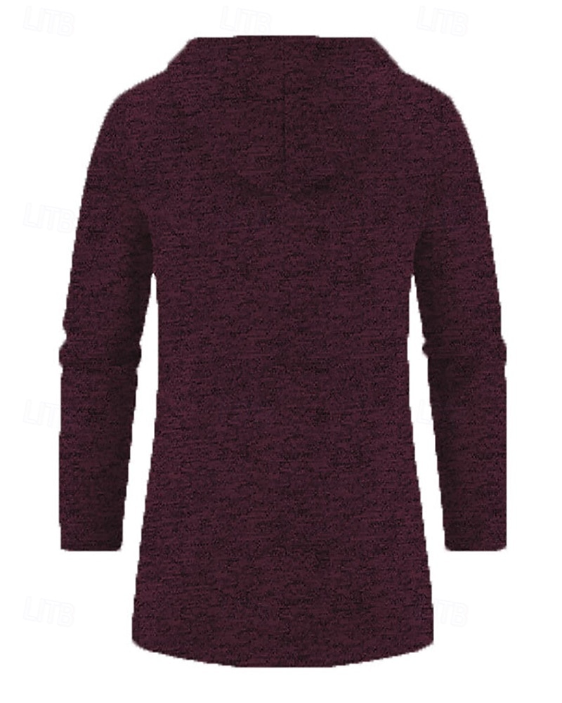 Férfi Felöltő Ballonkabát Hosszú Trench kabát Vakáció Napi Tavasz Tél Poliészter Szélbiztos Melegen tartani Felsőruházat Ruházat Divat Klasszikus Sima Zseb Kapucni Cipzár 2026 - $27.99 –P19