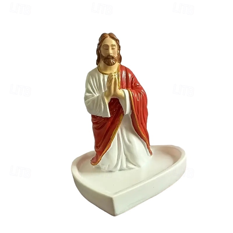 Neitsyt Maria Jeesus rukousnauha haltija pyhä katolinen veistos uskonnollinen siunattu patsas uskonnollinen lahja sopii makuuhuoneeseen olohuoneeseen toimistotyöpöydän koristeluun 2025 - $24.99 –P12