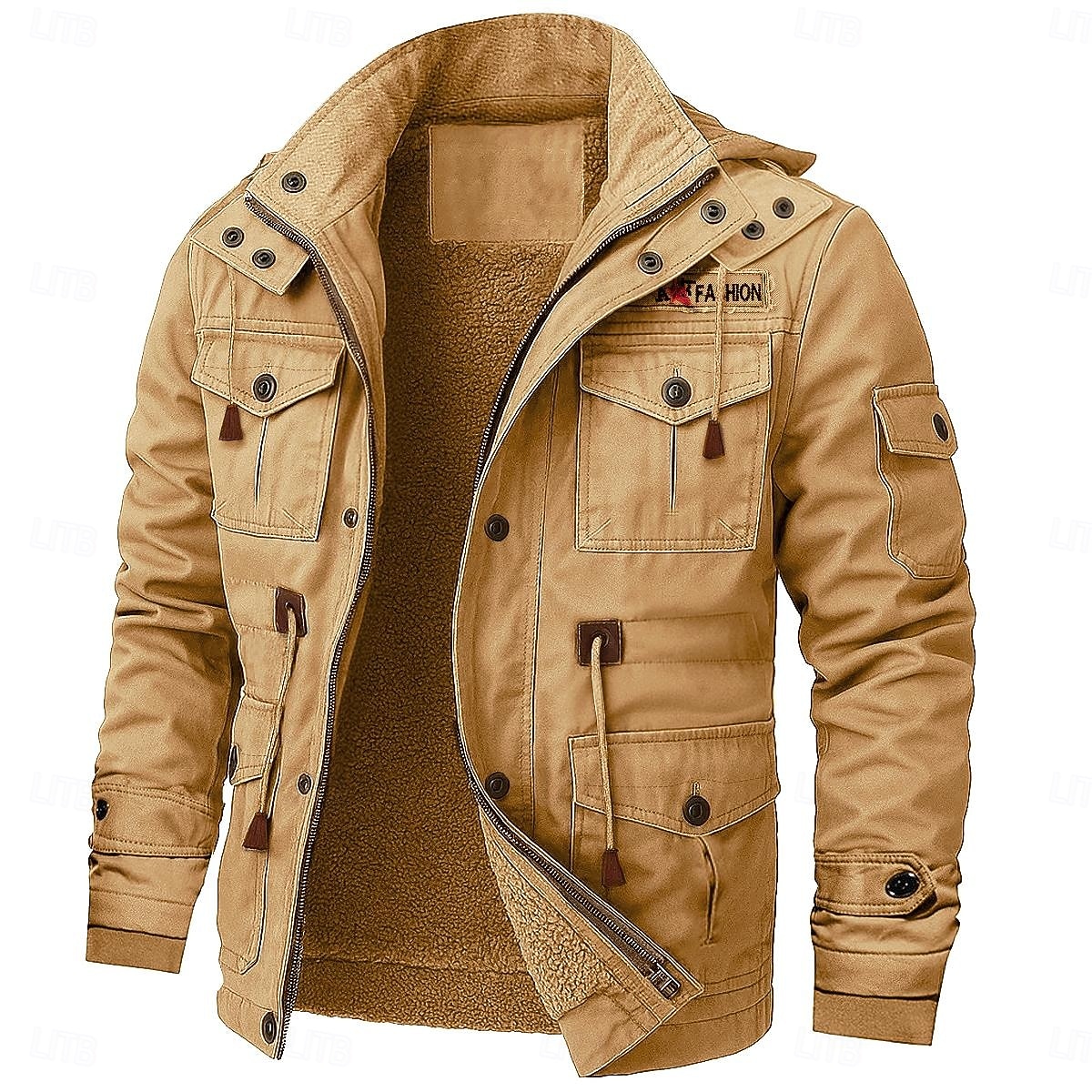 Per uomo Cappotto Invernale Giacca Invernale Giacca in Pile Giacca da Lavoro Streetwear Casuale Antivento Caldo Tasca Autunno Inverno Tutte le stagioni Casual Pantaloni Tattici Con Cappuccio Nero del 2026 a $69.99 –P3