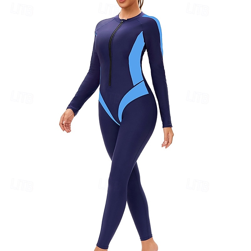 2026年 女性用 ラッシュガード 全身水着 ダイブスキンスーツ パッチワーク UPF50+ 速乾性 高弾性 長袖 スイムウェア サーフィン 潜水 シュノーケリング 夏  コレクション – $50.99 –P13