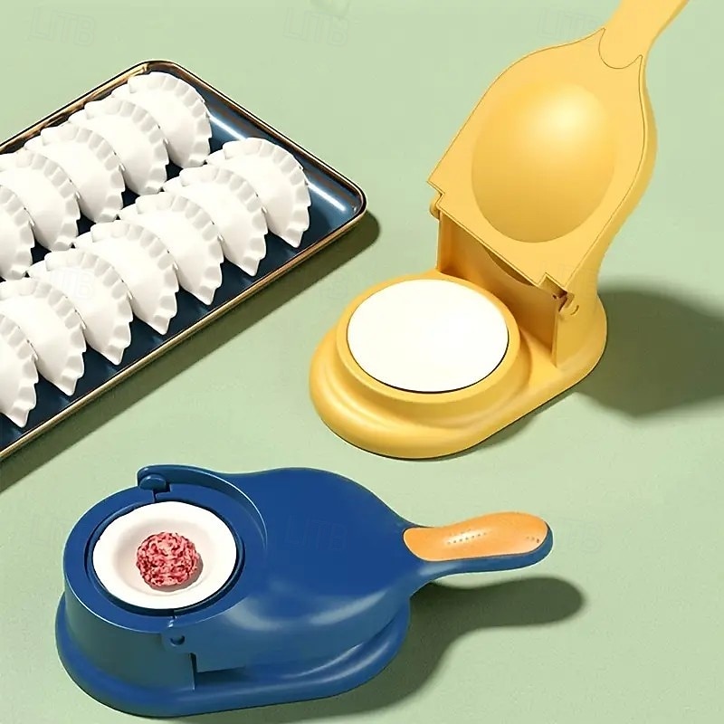 2025年 2 in 1 餃子メーカー – 自家製餃子、卵餃子、蒸し餃子、ワンタン型用の自動および手動生地プレス、キッチン用  コレクション – $7.99 –P2