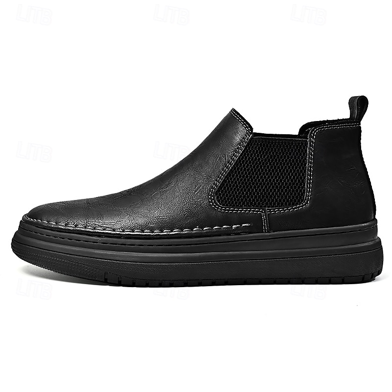 Baskets Chelsea grises à enfiler pour homme – Mocassins décontractés à tige basse avec empiècements latéraux élastiques pour un usage quotidien, les déplacements et les tenues décontractées de 2025 ? $54.99 –P18