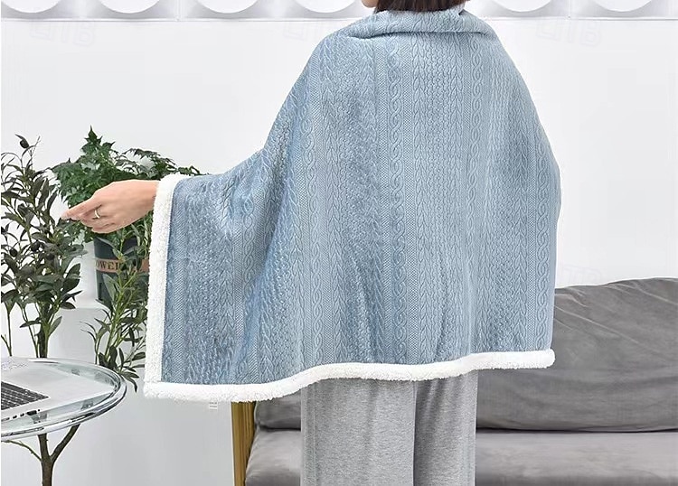 winter kasjmier kantoor dutje sjaal deken draagbare mantel luie deken verdikte beenbedekking kleine deken 2026 - $23.99 –P6