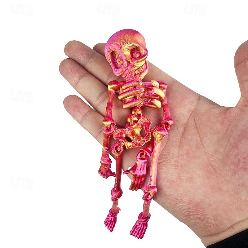 3D tištěné kostrové lidské klouby pohyblivé dětské halloweenské hračky kreativní samolepky na ledničku 2025 - $14.99 –P5