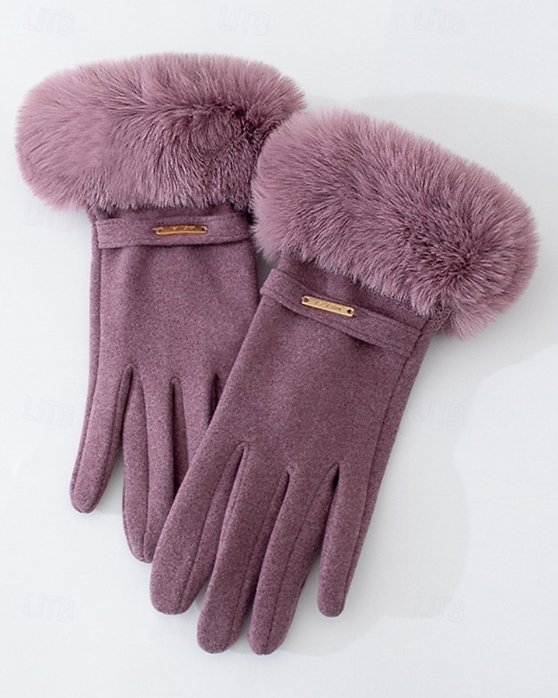 Femmes 1 Paire Bouts des doigts / Gants hiver Streetwear / Extérieur Gants - Couleur Unie Doigt complet de 2025 ? $6.99 –P2