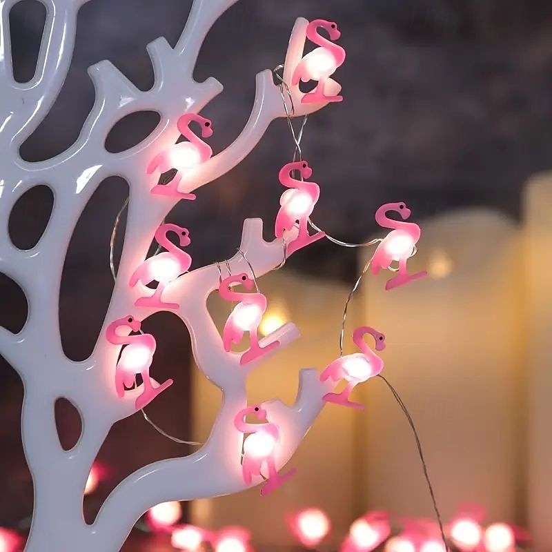 LED kuparilankavalot Pinkki flamingo joulun keijukaisnaruvalo 2m 20LED paristokäyttöinen kirsikkapuun kukkavalot jouluhäät uudet vuosi juhlat syntymäpäivä kotipuutarhakoristukset 2025 - $10.49 –P4