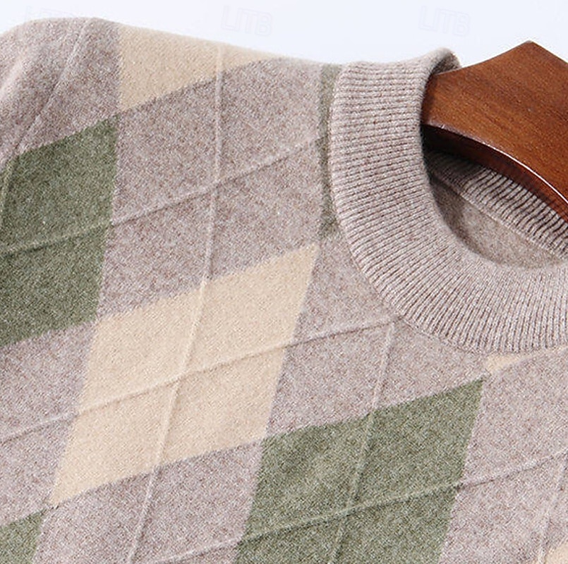 Per uomo Maglione Maglione a maglia A Coste Maglia Top Regolari Lavorato a maglia Plaid Scollo a V Moda Essenziale Vacanza Abbigliamento quotidiano Abbigliamento Primavera Autunno Blu marino Cachi S del 2026 a $34.99 –P10