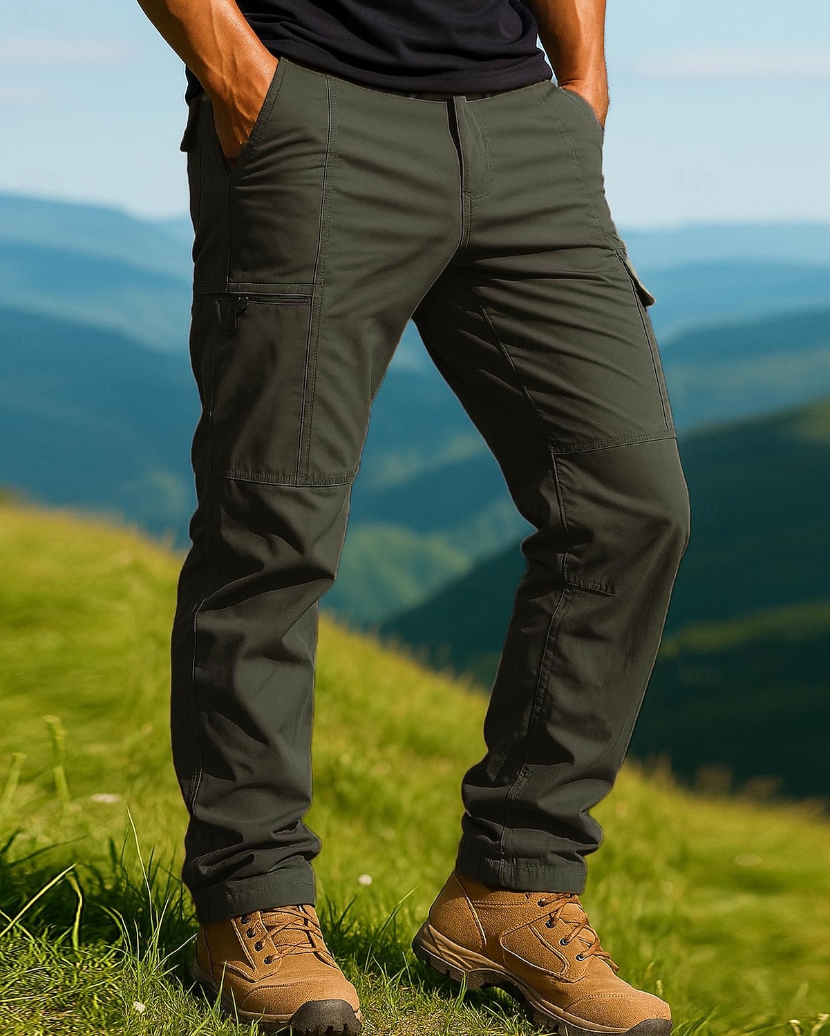 Męskie Spodnie cargo Spodnie turystyczne Wodoodporne spodnie turystyczne spodnie turystyczne Zima Na wolnym powietrzu Regularny Keep Warm Wodoodporny Odporność na wiatr Spodnie Kieszeń Ciemnoszary 2025 - €32.99 –P6