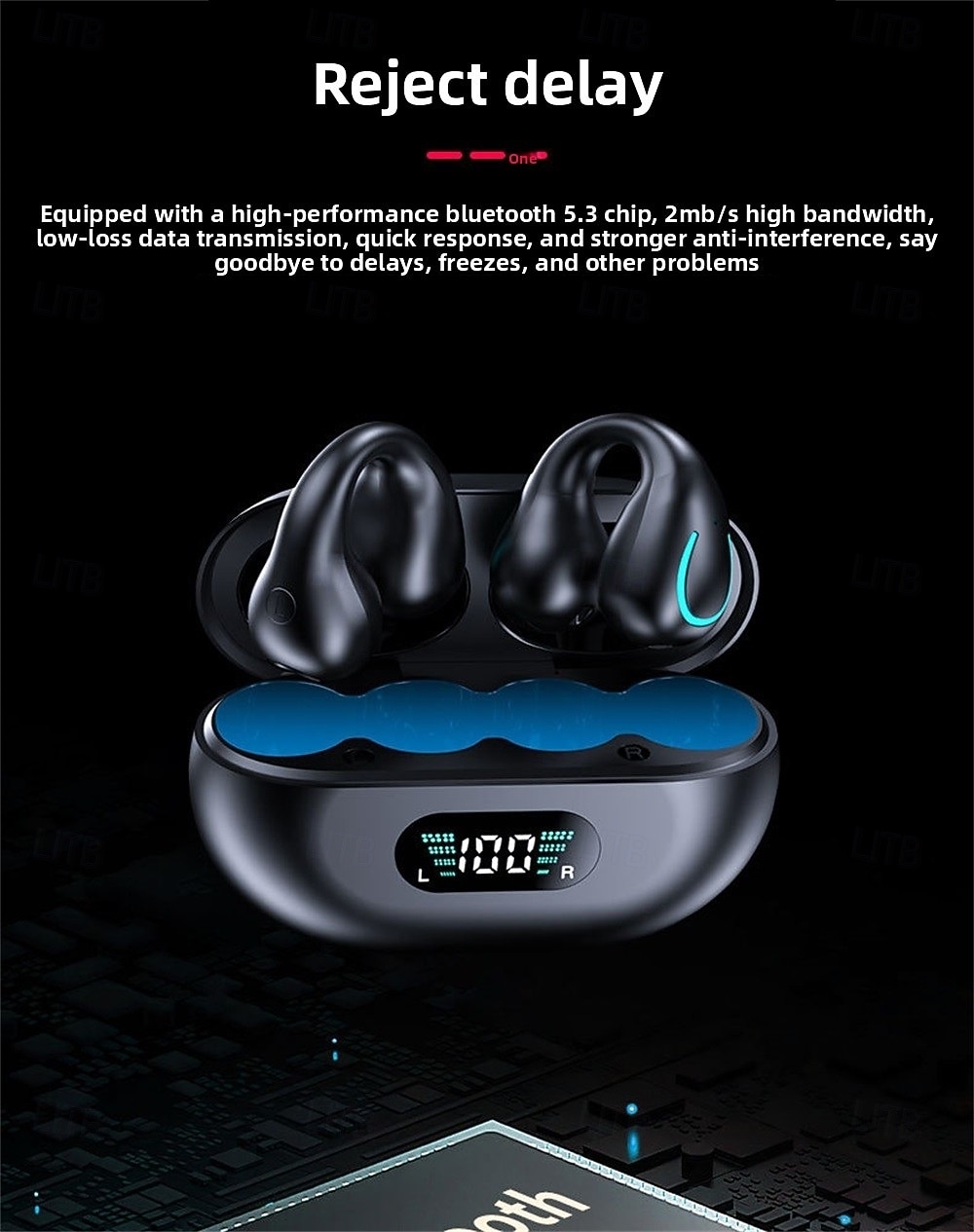 Q71 TWS True auriculares inalámbricos En el oido Auriculares de Gancho Bluetooth5.0 Deportes Impermeable Estéreo para Apple Samsung Huawei Xiaomi MI Entrenamiento de gimnasio Esquí Camping 2025 - $34.99 –P7