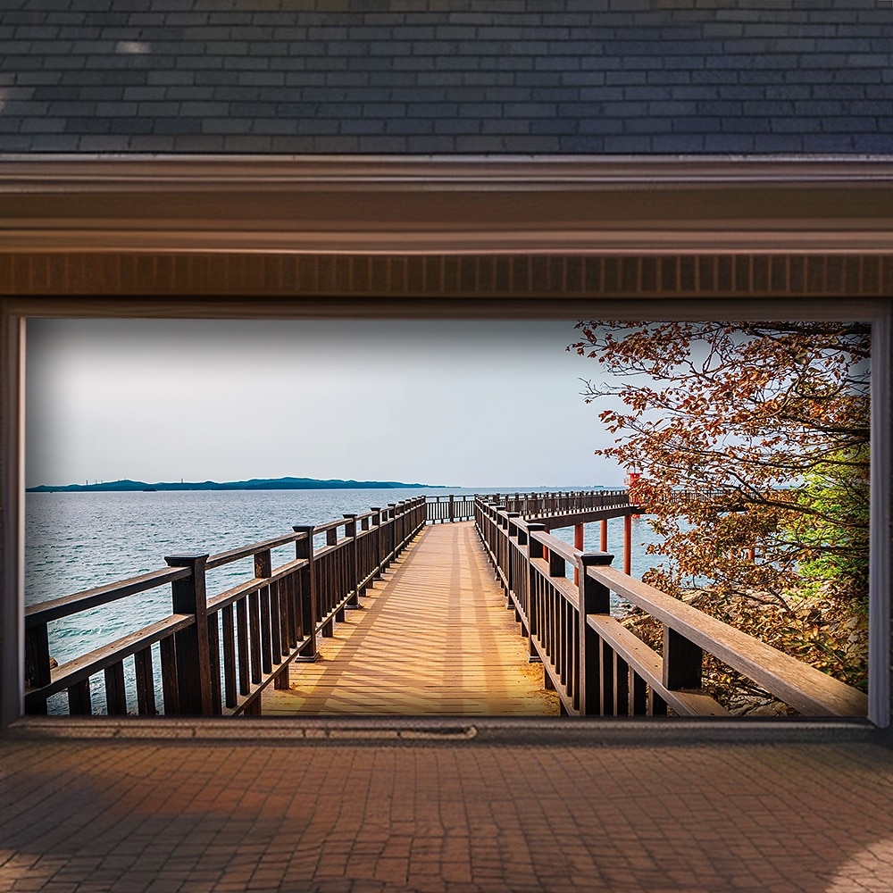 Tapestry Garage Door Cover Large Hanging Backdrop Nature Road Rustic Cottagecore 3D Party Outdoor Shooting Backgrounds Front Door Home Decor 2026 - E£1672.88 –P5
