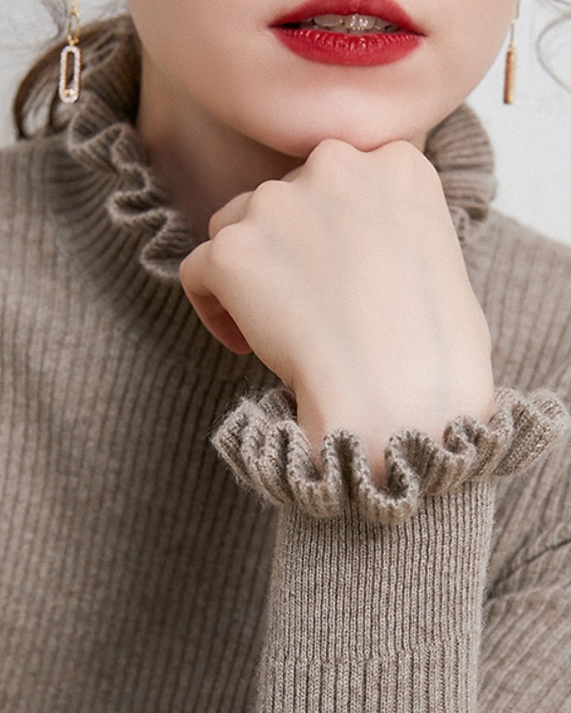 Pentru femei Pulover Plover Șic Stradă Casual Culoare solidă Guler Pe Gât Tricotat Manșon Lung Topuri obișnuite Tricotat Zilnic Ieșire Sfârșit de săptămână Negru Alb Toamnă Iarnă 2025 - $25.99 –P1