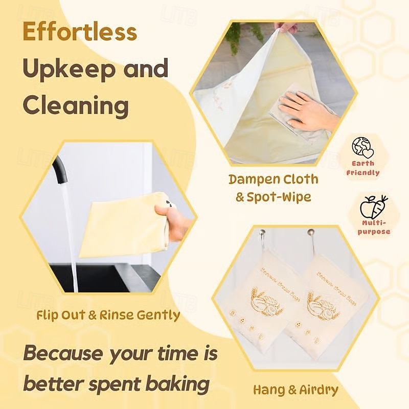 accès large à glissière en coton &Sacs à pain en cire d'abeille pour levain, sacs de conservation des aliments en cire d'abeille réutilisables, sac de conservation des aliments en coton extra large et de 2025 ? $19.49 –P8