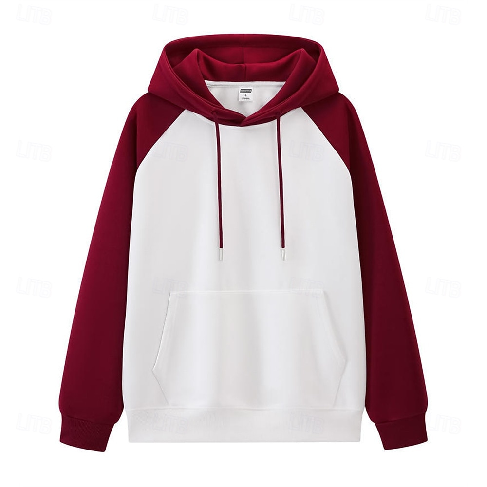 Hombre Sudadera Negro Vino Azul Marino Verde Trébol Azul claro Con Capucha Bloque de color Correa Retazos Bolsillo Deporte Diario Festivos Poliéster Ropa de calle Básico Casual Primavera Otoño Ropa 2026 - $33.99 –P10