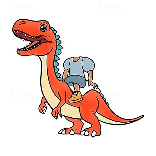 personlig ansiktspute med bilde, tilpassede barneputer med dinosaurridning, bursdagsgaver til gutter, morsom stygg pute, spesialformet pute, utstoppet dinosaur 2026 - $13.99 –P6
