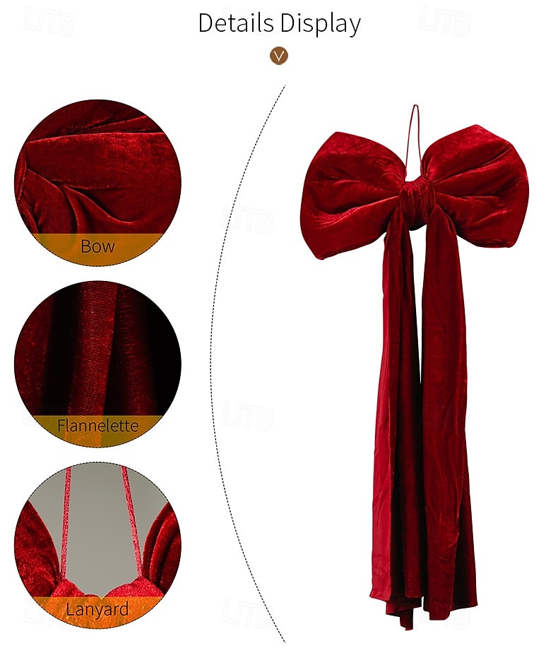 Christmas Extra Large Velvet Bows Christmas Tree Topper Burgundy Holiday Decoration Hanging Ornament for Xmas Tree, Festive Bow for Home Party Decor 2026 - $23.99 –P6