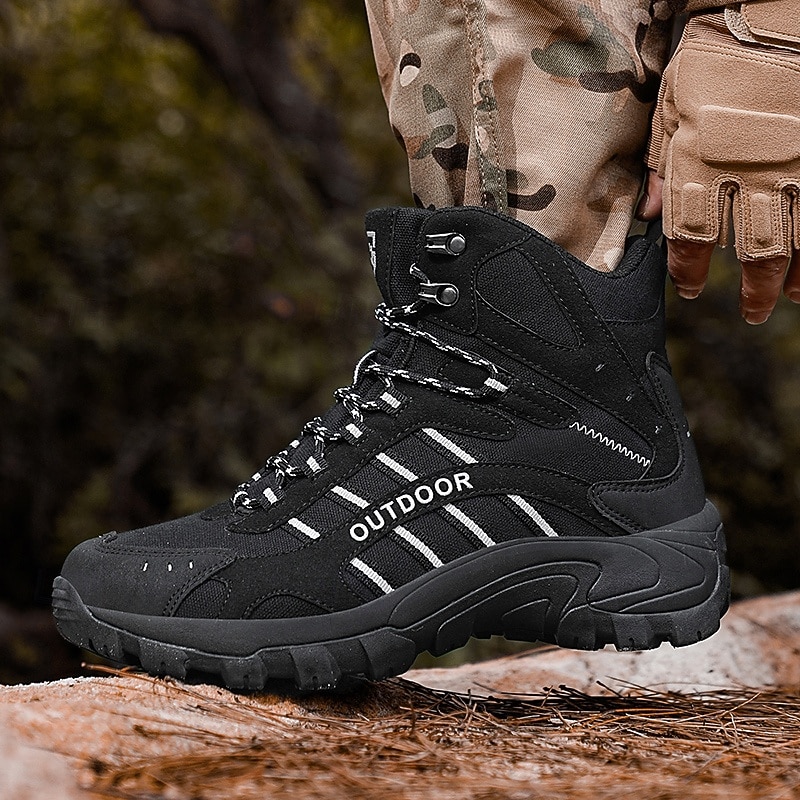 męskie buty trekkingowe z antypoślizgową podeszwą, wytrzymałe buty trekkingowe do biwakowania, wspinaczki i wędrówek po szlakach 2026 - $69.99 –P2