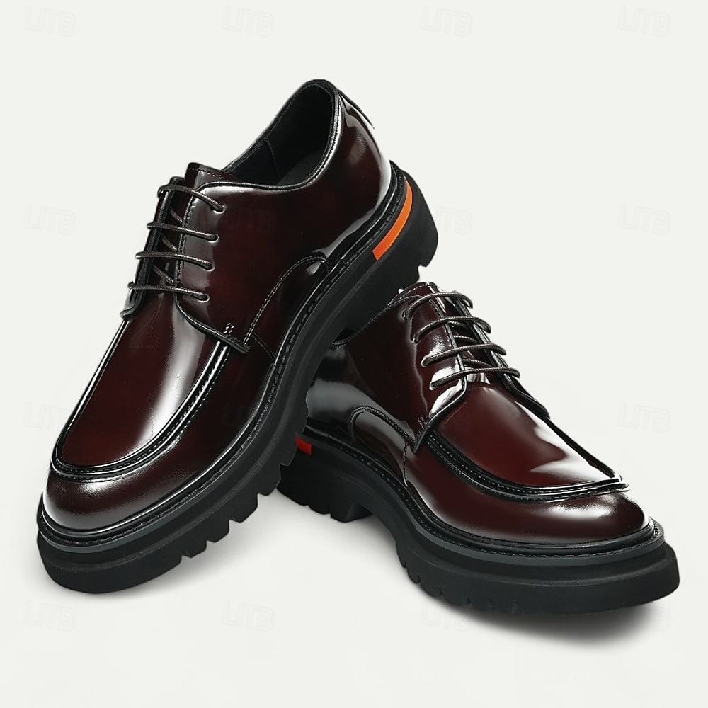 Men's Brown Genuine Leather Lace-Up Oxford Shoes – Classic Formal Dress Shoes for Business, Office and Evening Events 2026 - $119.99 –P10